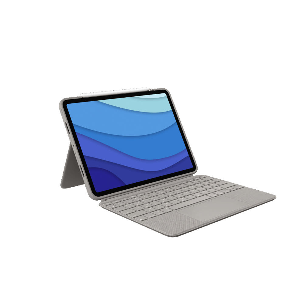 로지텍 콤보터치 아이패드프로 12.9형 5,6세대 키보드 케이스 (샌드 /그레이)